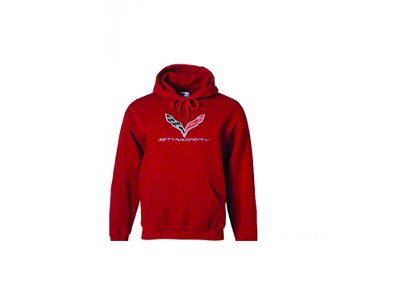 Corvette Stingray Red Hooded Sweatshirt