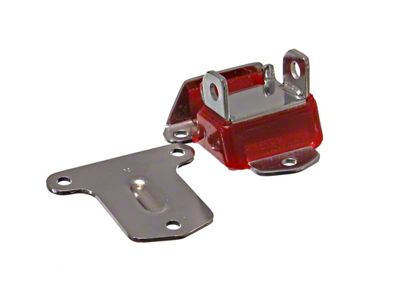 Tall and Narrow Motor Mount; Chrome; Red (66-69 Corvette C2 & C3)