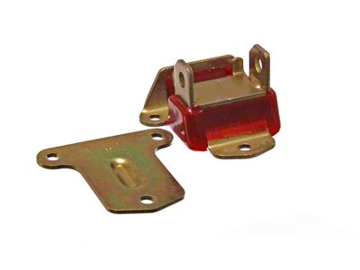 Tall and Narrow Motor Mount; Zinc; Red (66-69 Corvette C2 & C3)