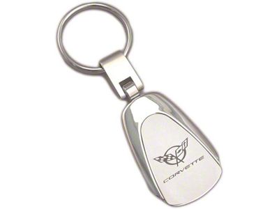 Corvette Teardrop Key Chain With C5 Logo