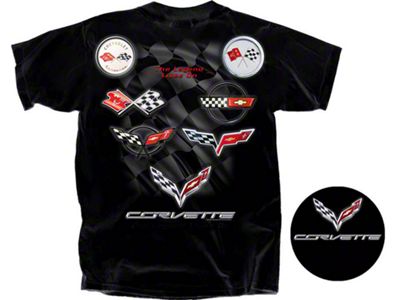 Corvette The Legend Lives On T-Shirt, Black