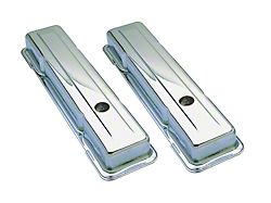 Traditional Style Short Valve Covers; Chrome (58-86 Small Block V8 Corvette C1, C2, C3 & C4)