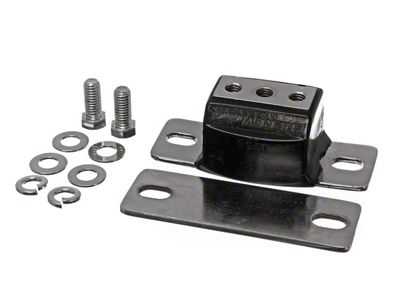 Transmission Mount; Chrome; Black (63-82 Corvette C2 & C3)