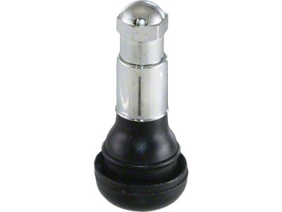Corvette Universal Valve Stem Rubber With Chrome Sleeve And Cap