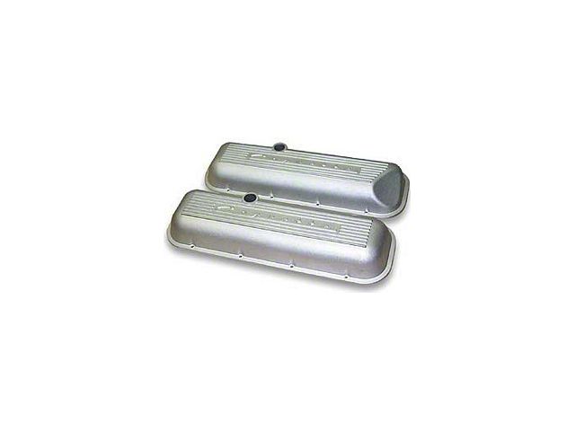 Corvette Valve Covers, Big Block, Aluminum, Finned, With Cast Finish, 1965-1974