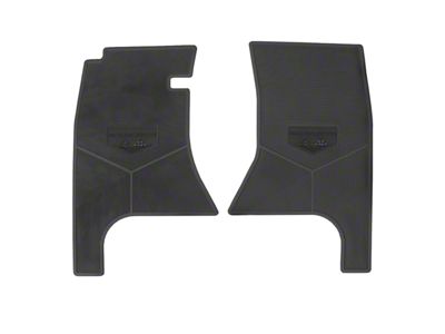 Vintage Rubber Style Floor Mats with 1961 Corvette Flag Logo (53-62 Corvette C1)