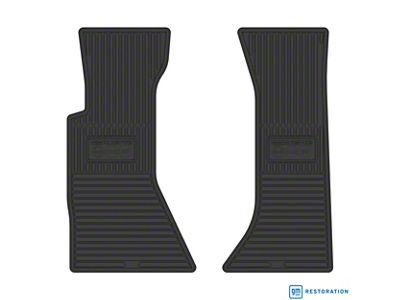 Vintage Rubber Style Floor Mats with 1988 Corvette 35th Anniversary Logo (84-96 Corvette C4)