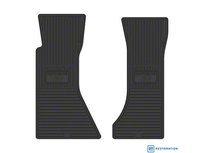 Vintage Rubber Style Floor Mats with 1993 Corvette 40th Anniversary Logo (84-96 Corvette C4)