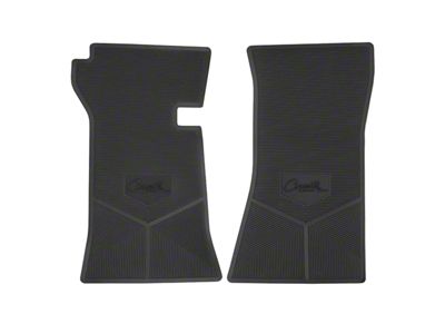 Vintage Rubber Style Floor Mats with 63-64 Corvette Sting Ray Logo (63-67 Corvette C2)