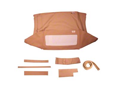 Vinyl Convertible Top Kit; Black (54-55 Corvette C1 Convertible)
