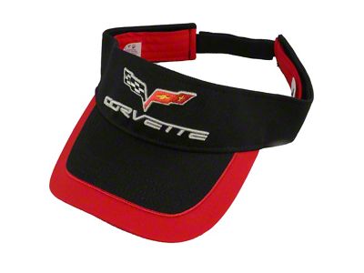 Corvette Visor Pique Mesh Black With C6 Logo