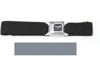 Corvette Waist Belt, With Seat Belt Buckle, With Silver Webbing,C6 Logo