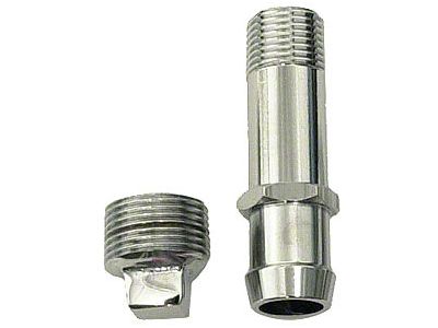 Corvette Water Pump Plug Kit, Chrome, 1974-1982