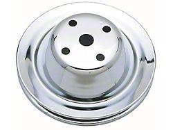 Water Pump Pulley; 1-Groove; Chrome (76-85 Corvette C3 & C4 w/ Long Water Pump)