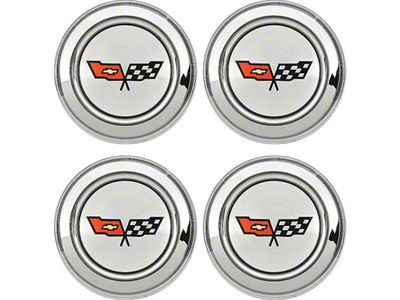 Wheel Center Caps; Set of Four (1982 Corvette C3)