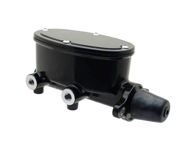 Wilwood Style Oval Disc/Drum Master Cylinder with 1-Inch Bore; Black (Universal; Some Adaptation May Be Required)