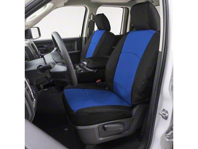 Covercraft Precision Fit Seat Covers Endura Custom Front Row Seat Covers; Blue/Black (71-81 Camaro)