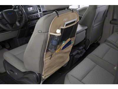 Covercraft Polycotton Seatback Organizer; Taupe (Universal; Some Adaptation May Be Required)