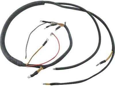 Cowl Dash Wiring Harness - 2 Terminal Amp Gauge - 4 Cylinder Ford Model B, Ford Commercial Truck, Sedan Delivery & Station Wagon