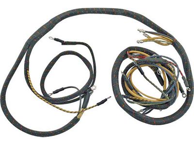 Cowl Dash Wiring Harness - 3 Brush Generator - Amp Gauge Loop Style - Ford Pickup