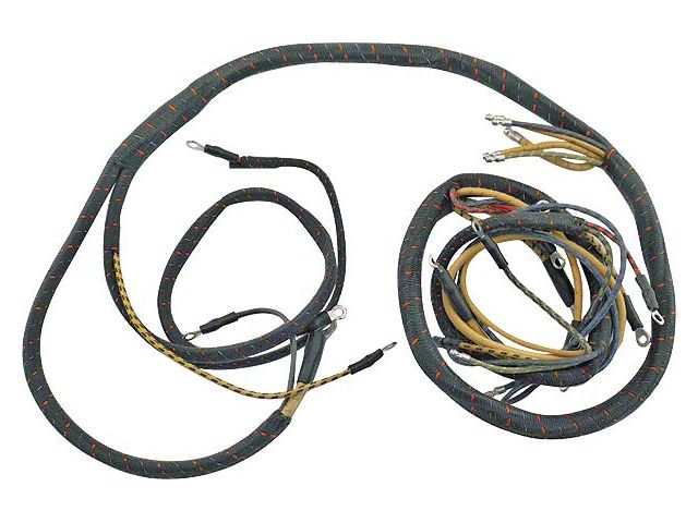 Cowl Dash Wiring Harness - 3 Brush Generator - Amp Gauge Loop Style - Ford Pickup