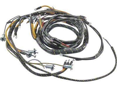 Cowl Dash Wiring Harness - Amp Gauge Loop Style - 6 Cylinder - Ford Passenger