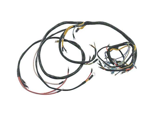 Cowl Dash Wiring Harness - Dash Ignition - Amp Gauge Loop Style - Horn In Front Of Radiator - V8 - Ford Passenger