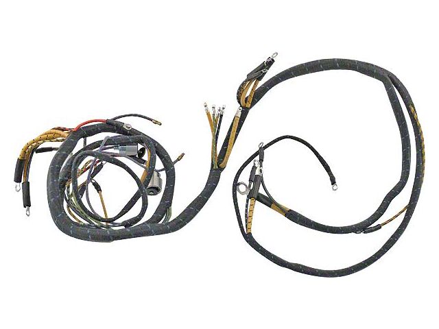 Cowl Dash Wiring Harness - With Voltage Gauge - 2 Brush Generator - Ford Deluxe Passenger