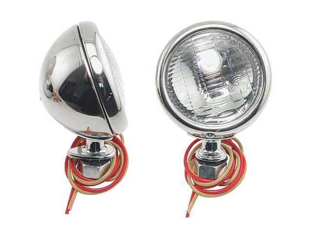 Cowl Lamps - Stainless Steel - With Turn Signal - With Both6 & 12 Volt Bulbs - Ford