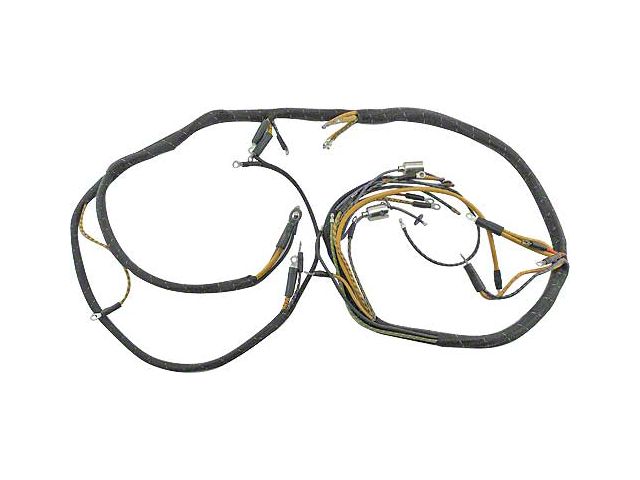 Cowl Wiring Harness - 3 Brush Generator - Amp Gauge Loop Style - Ford Standard Passenger