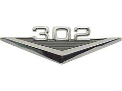 Scott Drake Fender Emblem; 302 (65-66 Mustang)