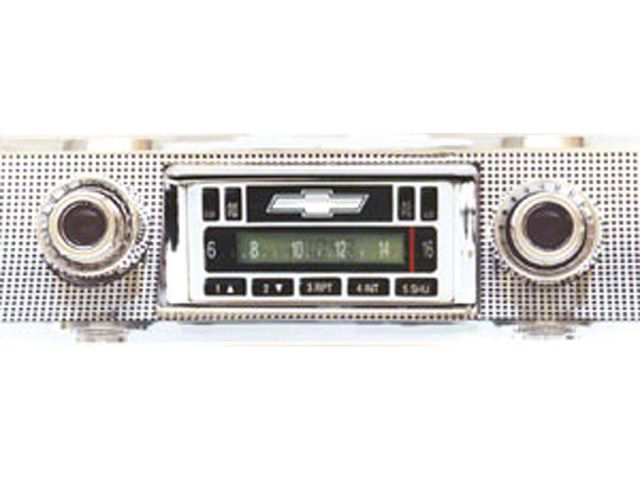 Custom Autosound AM / FM Stereo Radio, USA-630, With Chrome Bezel CAL-630 Camaro 1969
