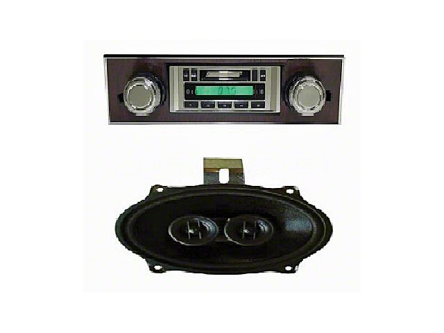 Custom Autosound 67-68 Stereo,USA-230, Black Face,200 Watt Radio w/speaker