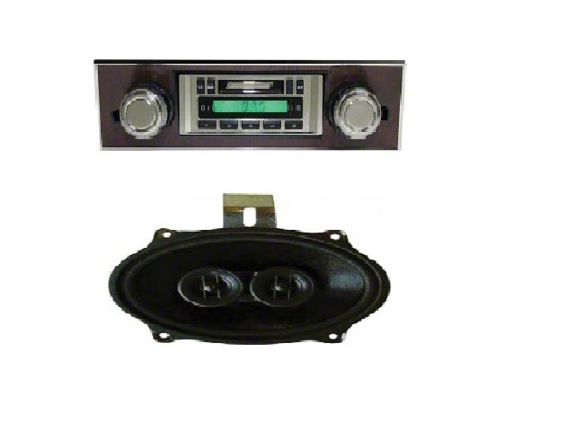 Custom Autosound 67-68 Stereo,USA-230, Walnut Face,200 Watt Radio w/speaker