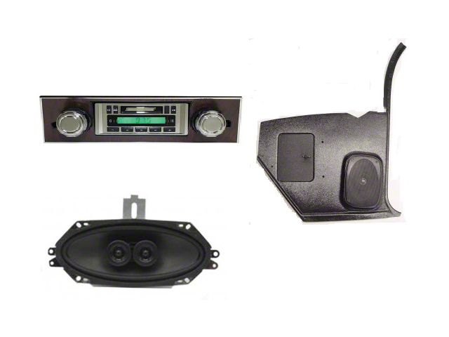 Custom Autosound 67-68 Stereo,USA-230, Walnut Face,200 Watt Radio w/speaker