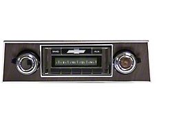 Custom Autosound USA-230 Series Radio; Walnut Bezel (67-68 Camaro)
