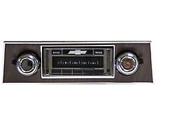Custom Autosound USA-630 Series Radio; Walnut Bezel (67-68 Camaro)