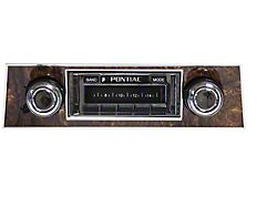 Custom Autosound USA-630 Series Radio with Bluetooth; Burlwood Bezel (1968 Firebird)