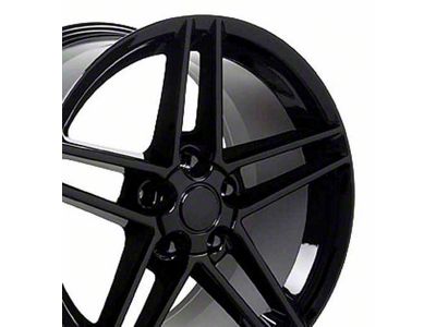 CV07A Gloss Black Wheel; Rear Only; 18x10.5; 56mm Offset (93-02 Firebird)