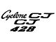 Cyclone Cobra Jet 428 Body Decal Set - Black With Silver Border - 4 Pieces - Comet & Montego