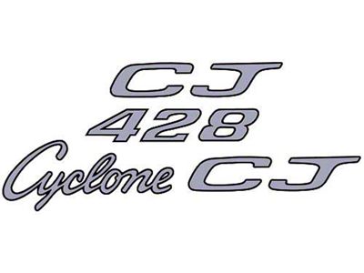 Cyclone Cobra Jet 428 Body Decal Set - Silver With Black Border - Comet & Montego
