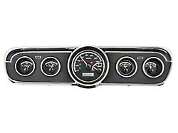 Dakota Digital VHX Instrument Gauge System; Black Alloy Face with White Display (65-66 Mustang)
