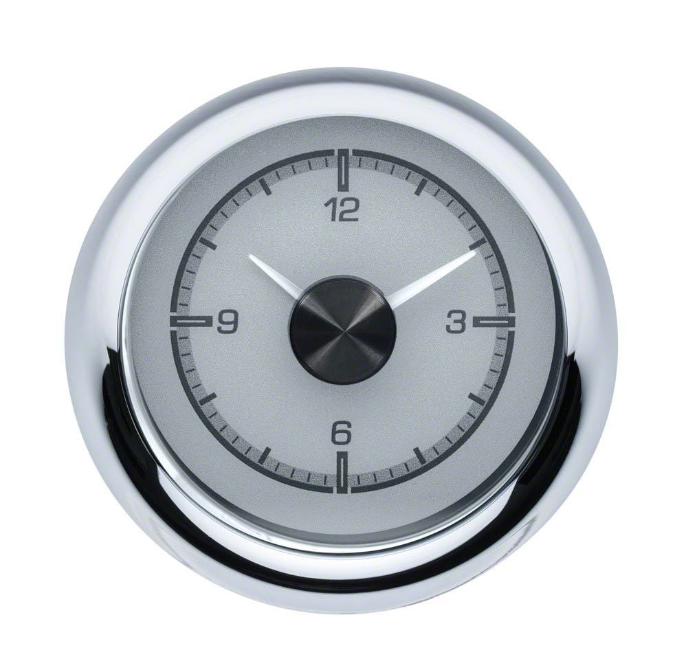 Dakota Digital Clock for HDX Instrument Gauge System; Silver Face HLC ...