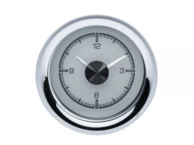Clock Face Components Dakota Digital Clock for HDX Instrument Gauge System; Silver Face HLC ...