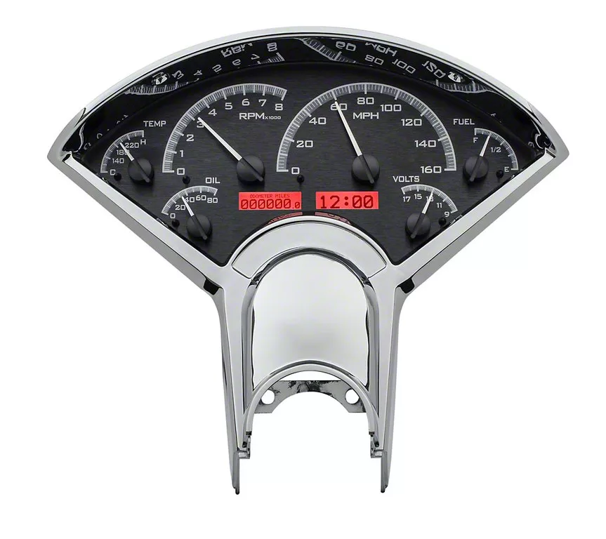 Dakota Digital Analog Clock for VHX Instrument Gauge System; Black ...
