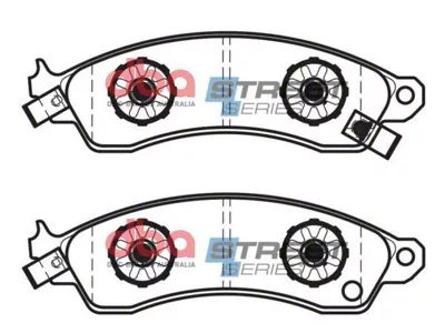 DBA Street Series Ceramic Brake Pads; Front Pair (85-92 Camaro w/ Performance Package & Rear Disc Brakes)
