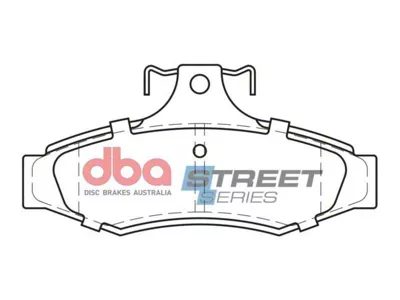 DBA Street Series Ceramic Brake Pads; Rear Pair (85-88 Camaro w/ Rear Disc Brakes & Performance Package; 89-92 Camaro w/ Rear Disc Brakes)