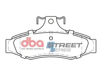 DBA Street Series Ceramic Brake Pads; Rear Pair (1988 Firebird w/ Performance Package; 89-97 Firebird w/ Rear Disc Brakes)