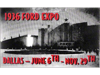 Decal, 1936, Ford Expo Dallas June 6th-November 29th