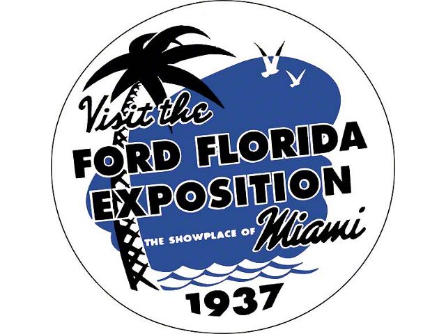 Decal, 1937, Ford Expo Miami Fair